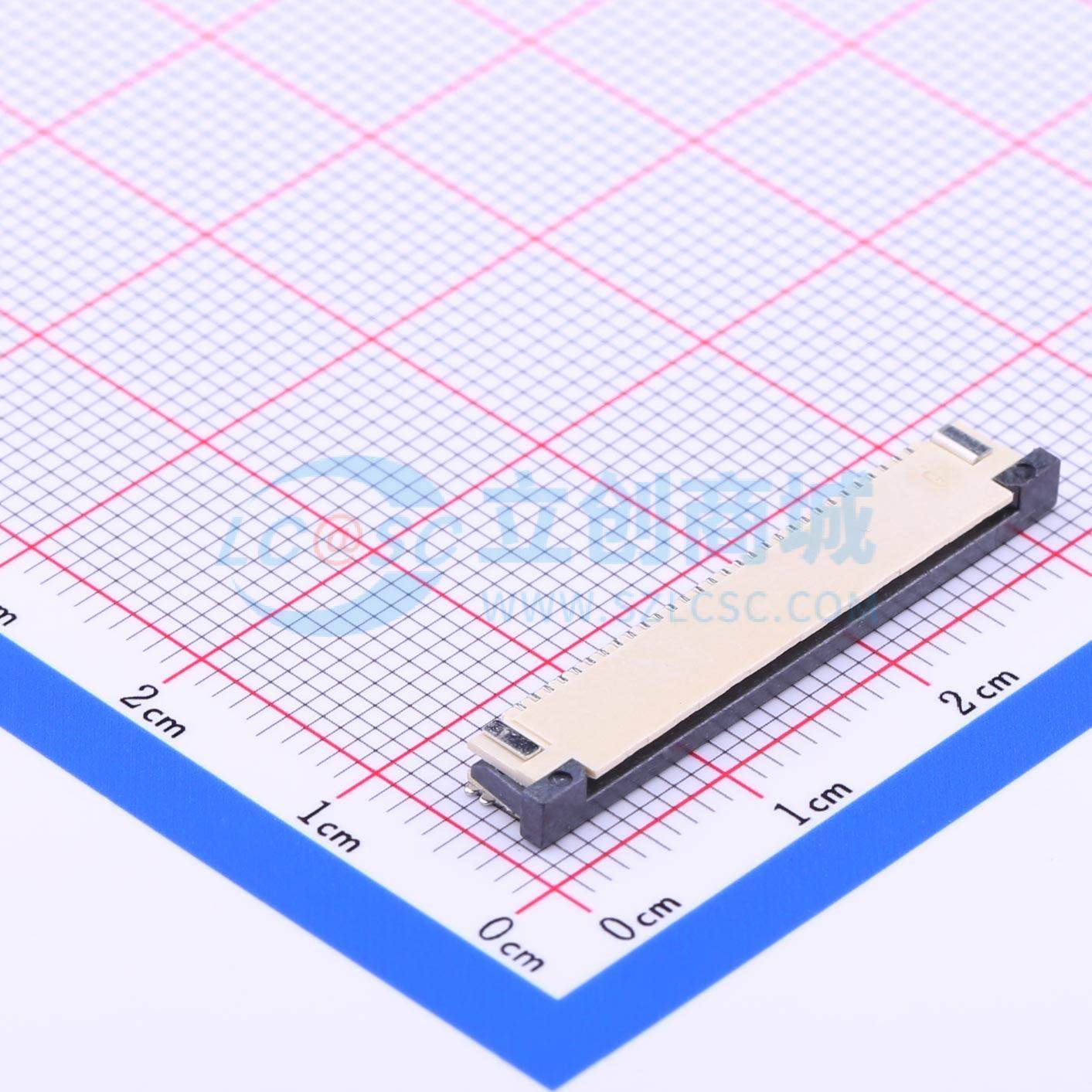 连接器 AFC08-S30ECC-00 SMD,P=0.8mm,卧贴 抽屉式 30P 上接