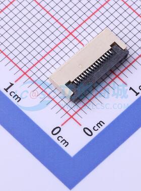 连接器 FC05-S16FCT-00 SMD,P=0.5mm,卧贴 翻盖式 16P 下接