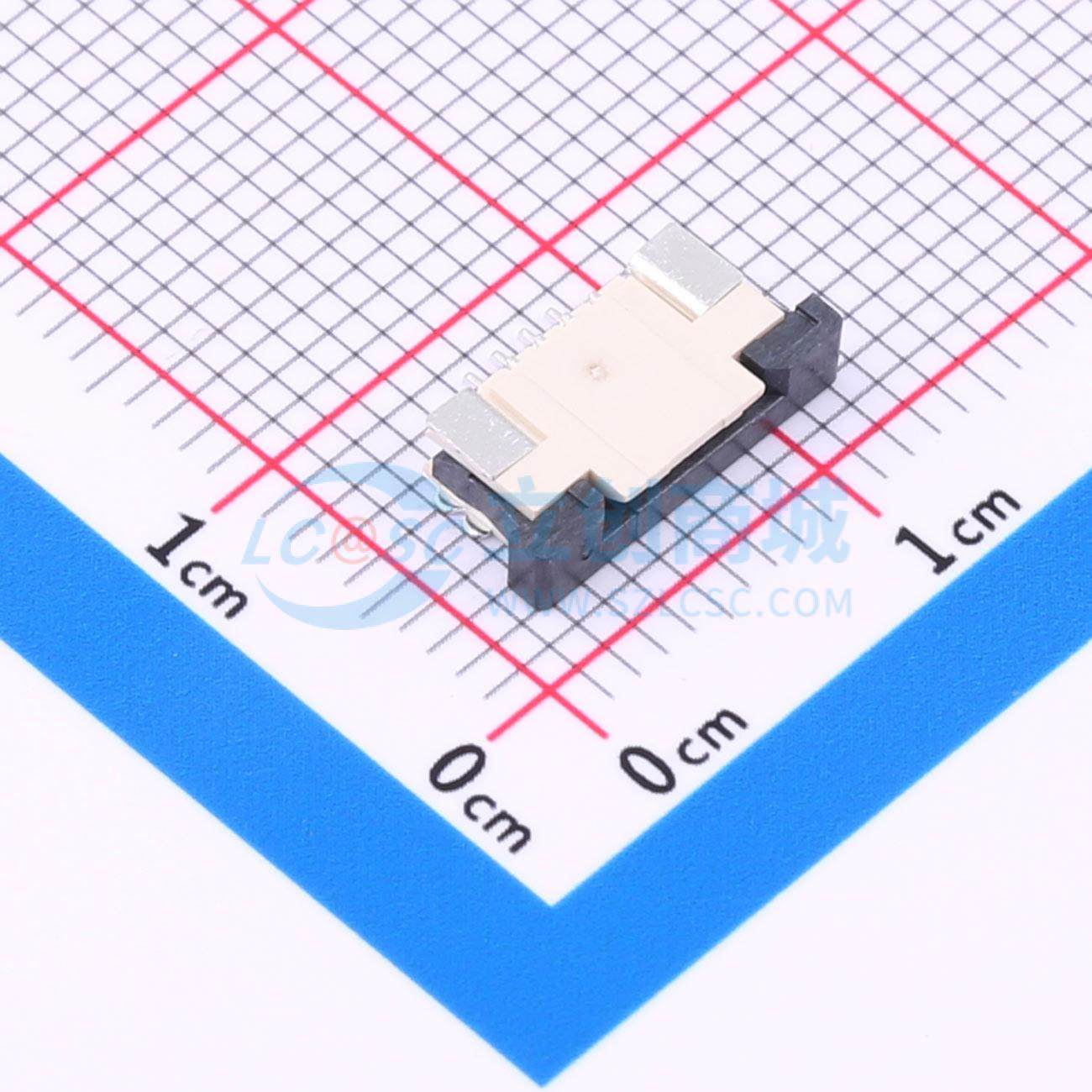 连接器 FPC-1.0LS-04PH25 SMD,P=1mm,卧贴 抽屉式 4P 上接