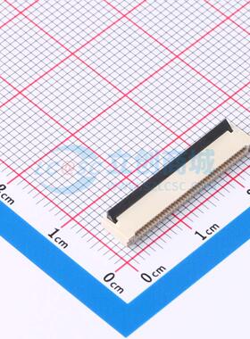 连接器 FPC-1.0HF-20PWAR-H20 SMD,P=1mm,卧贴 翻盖式 20P 双侧触