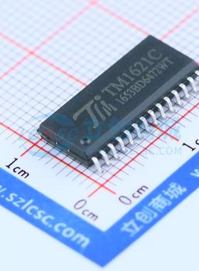 LCD驱动 TM1621C SOP-28-300mil 原装正品 电子元器件配单