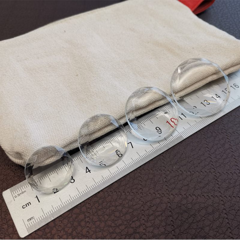 圆形贴片平底玻璃饰品配件透明