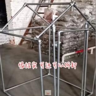 圆钢管连接件帐篷管子护栏镀锌管活动铸铁铁管大棚紧固三通固定件