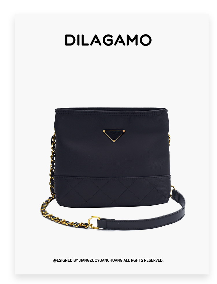DILAGAMO朱珠同款尼龙菱格链条包