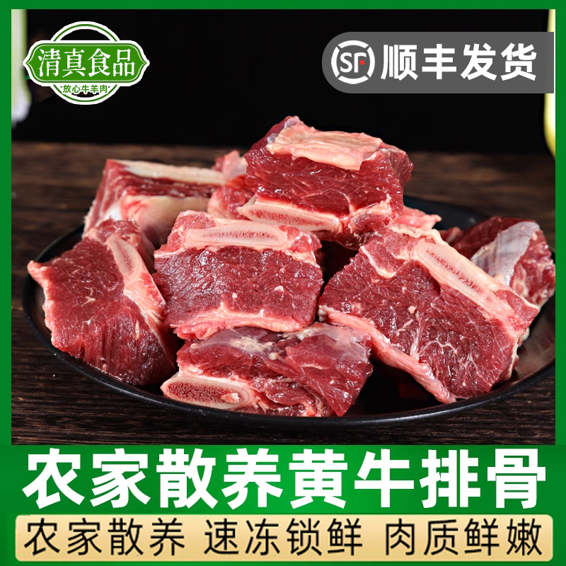 4斤清真牛排骨国产生鲜牛肉牛肋排牛仔骨鲁西黄牛排骨带骨带肉