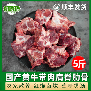 5斤国产牛杂骨排骨头牛肩脊肋骨清真黄牛骨生牛肉煲清炖红烧餐饮
