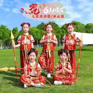 六一哪吒儿童服装幼儿园男女童舞蹈服哪吒闹海演出服cos哪吒同款