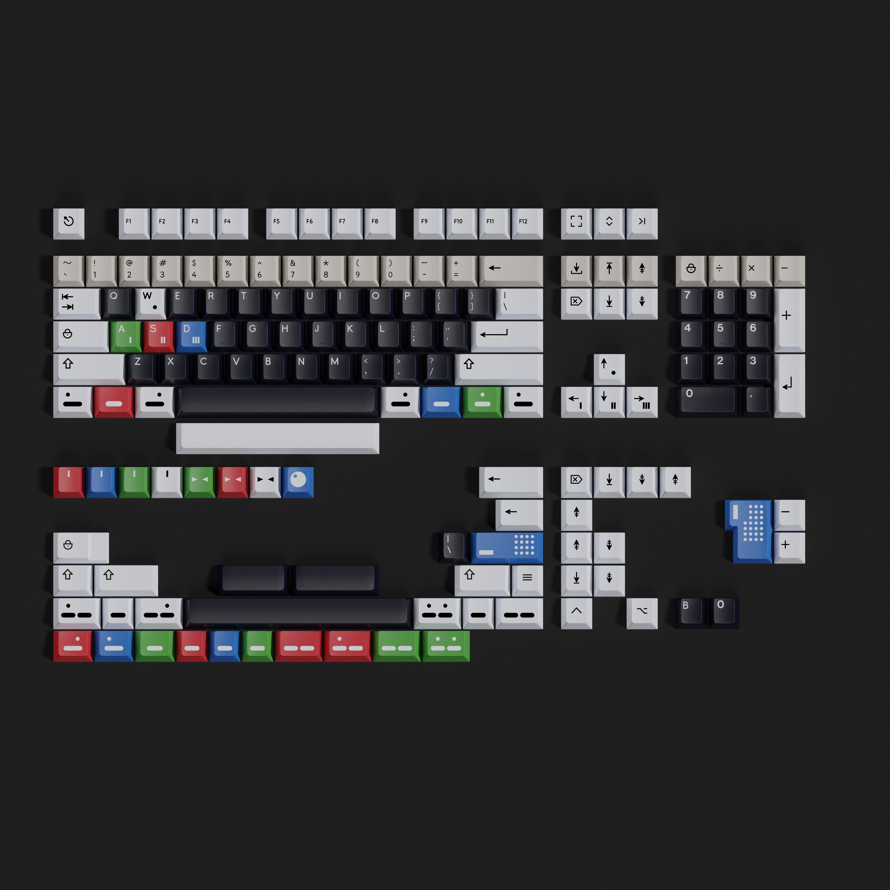 VIBE: R2 RESONANCE-CUSTOMIZED MECHANICAL KEYBOARD PBT SUBLIMATION ORIGINAL HEIGHT KEYCAP SPLIT SPACE