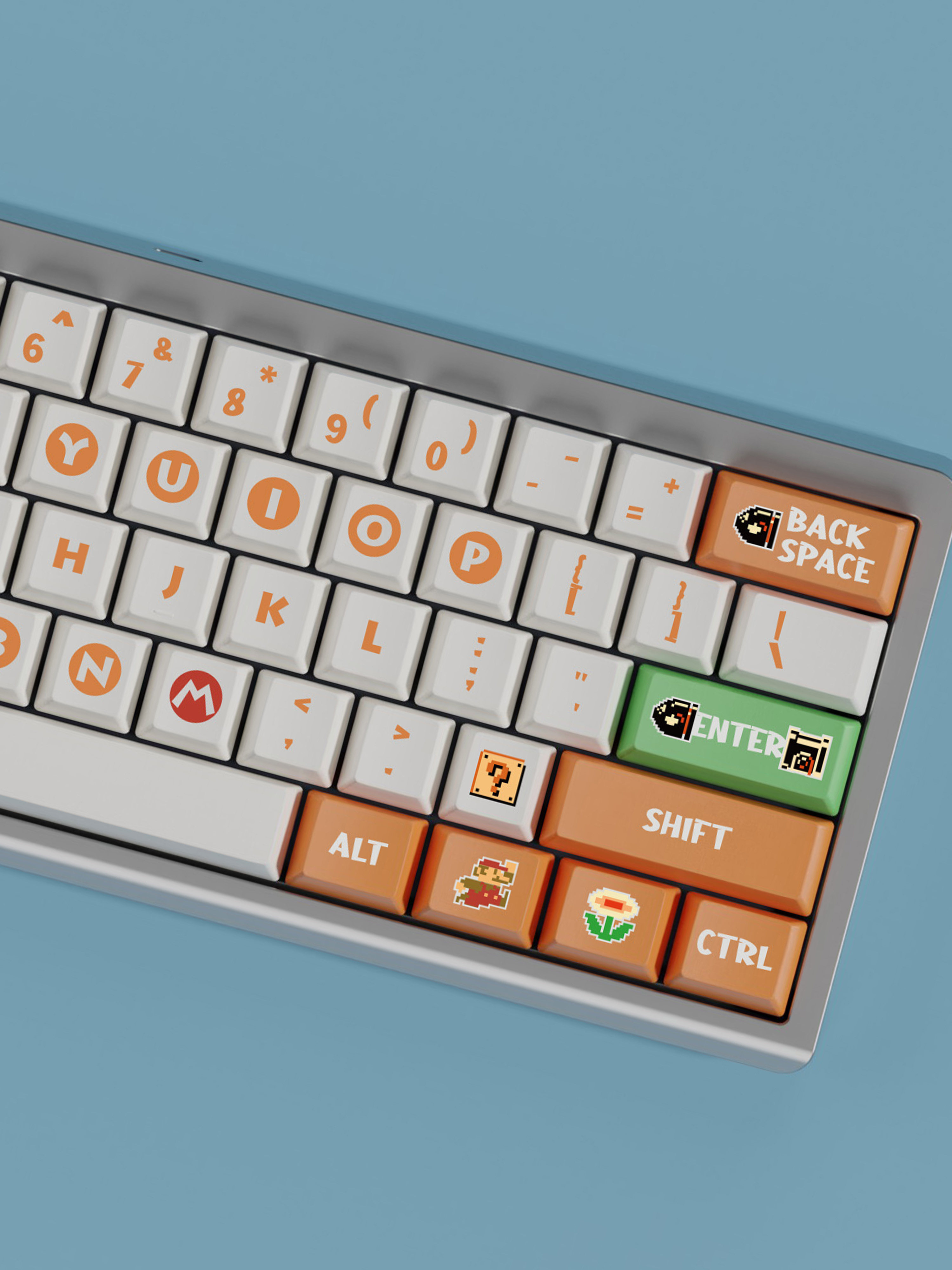 CUSTOMIZED KEYBOARD PBT SUBLIMATION ORIGINAL HEIGHT KEYCAP SPLIT SPACE - SUPER MARIO
