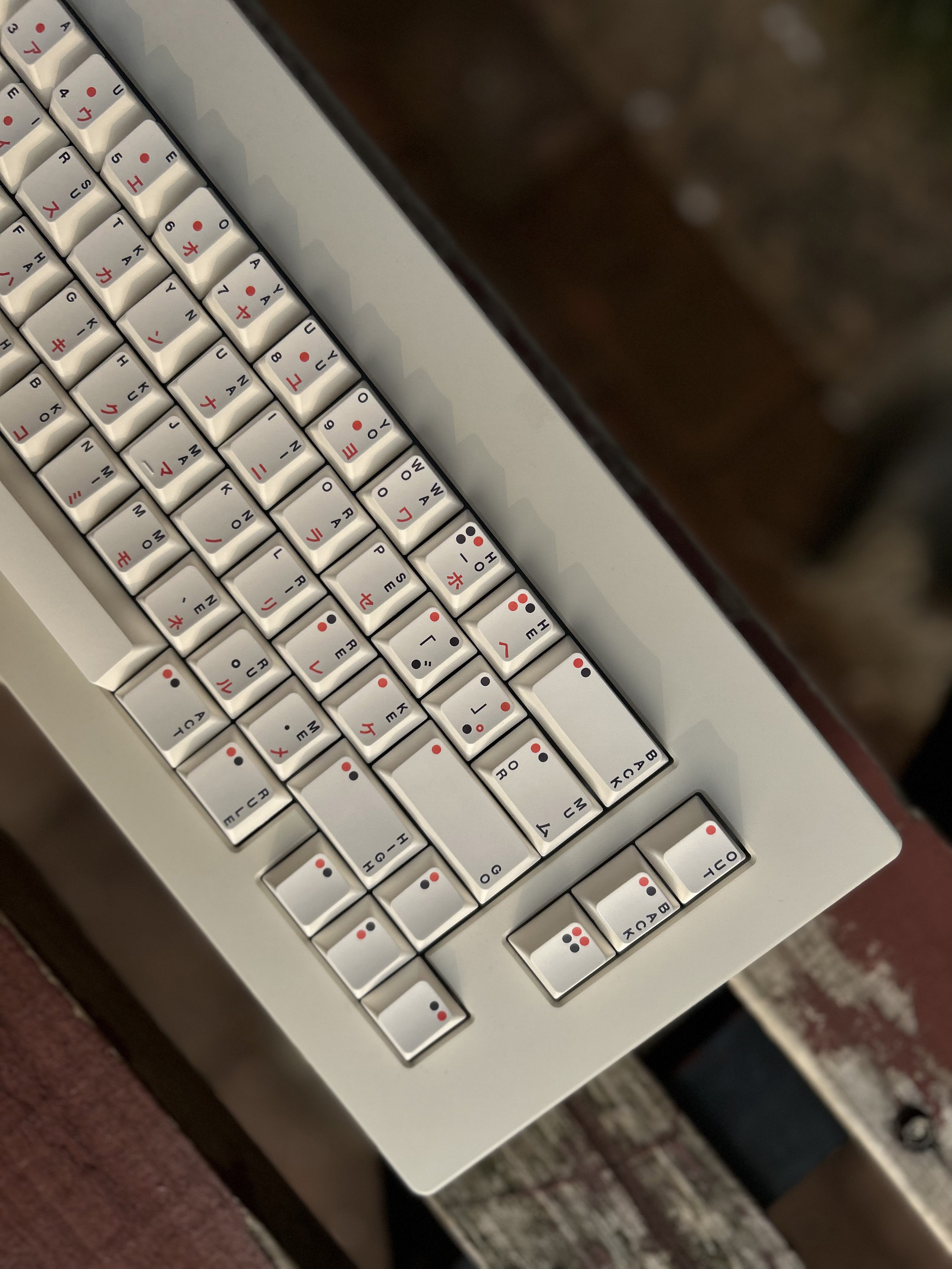 RED GREY - CUSTOM KEYBOARD PBT SUBLIMATION ORIGINAL HEIGHT KEYCAP SPLIT SPACES