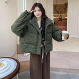 短款90绒格子羽绒服9556-P285-K398，女装羽绒服，2C231