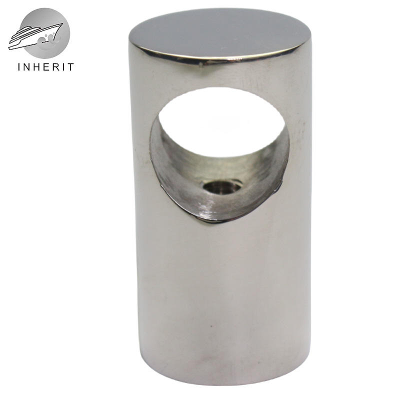 通孔栏杆驼子支架22/25mm 镜面抛光316不锈钢船用盲孔坨子支架