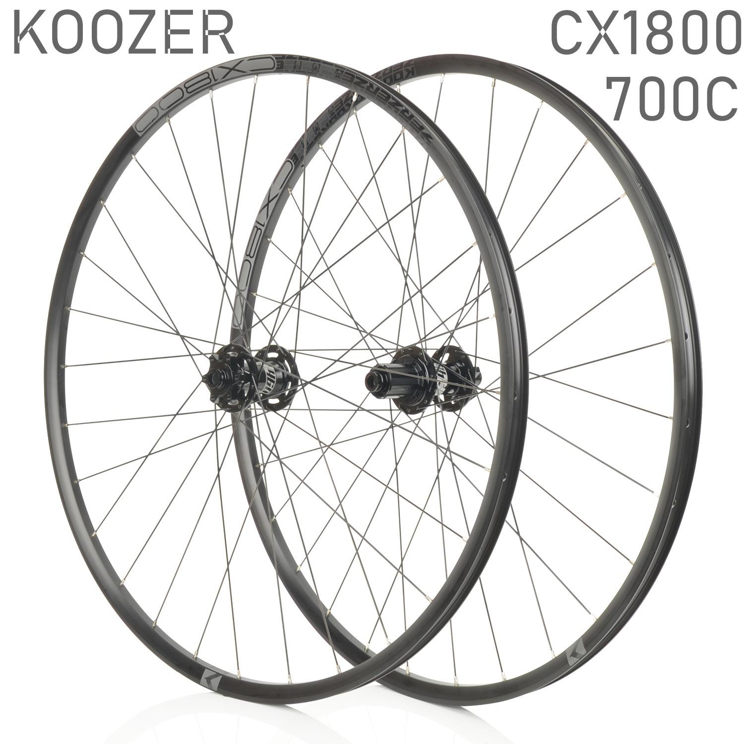 KOOZER CX1800公路自行车碟刹轮组700C Gravel砾石越野准真空瓜车