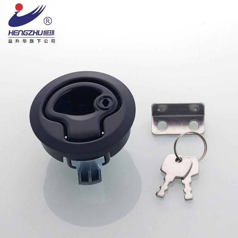 恒珠MS739-2带钥匙面板锁救护车按压式内嵌式埋入式房车拖车锁