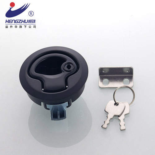 恒珠MS739-2带钥匙面板锁救护车按压式内嵌式埋入式房车拖车锁