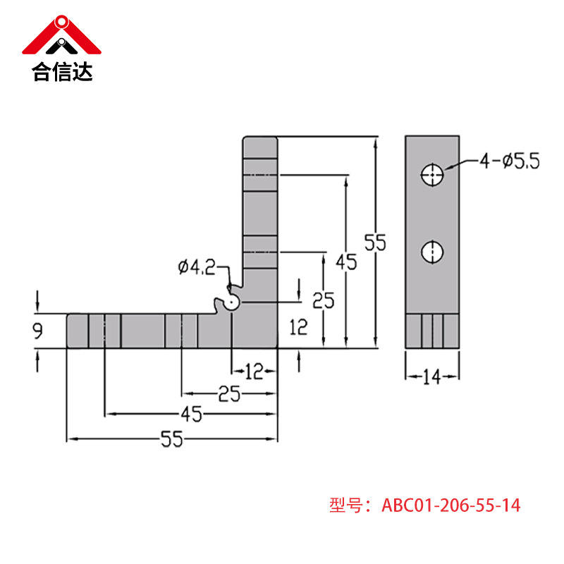 厚型支架30欧标型材角码件HBLUD8 HBLTDB6 NBLTD6 直角固定角槽