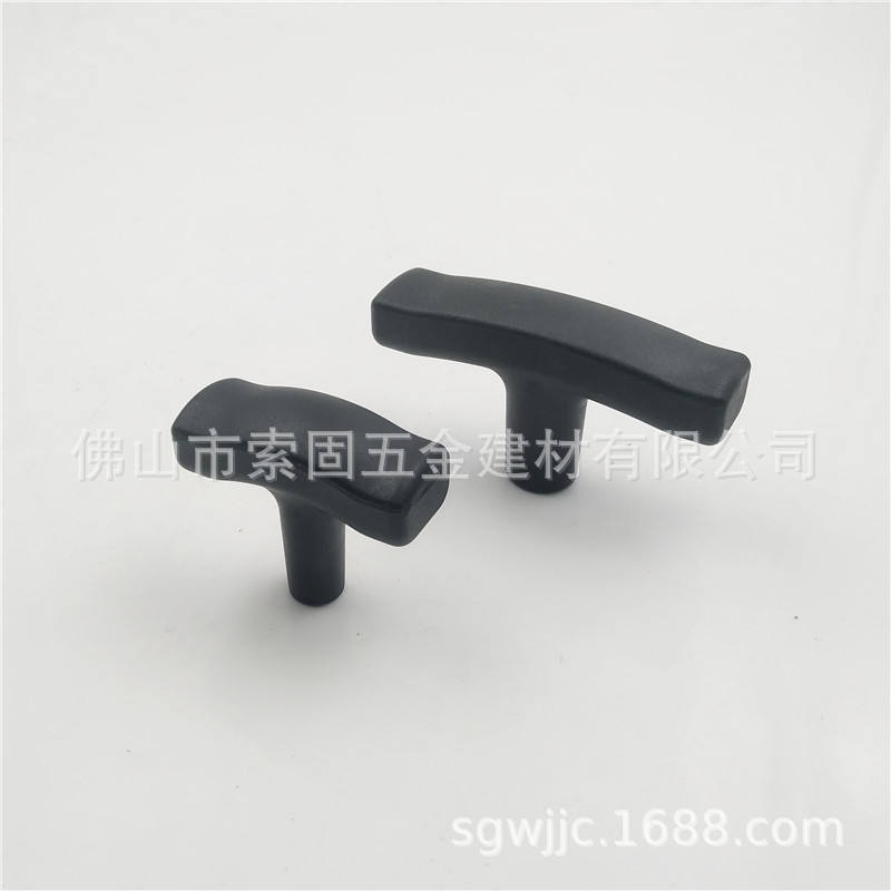 黑色尼龙T型塑胶把手TSPF50/80-3/4/5/6/8设备小拉手塑料柜门提手