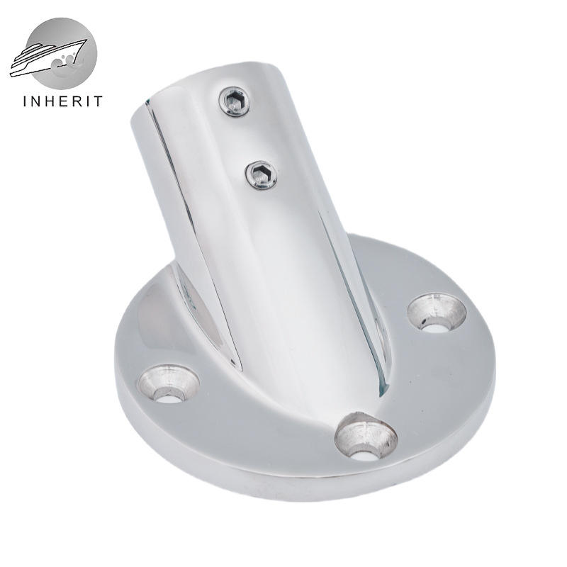 30度圆管座 不锈钢316  22mm25mm圆管座耐腐蚀  厂家货源法兰管座