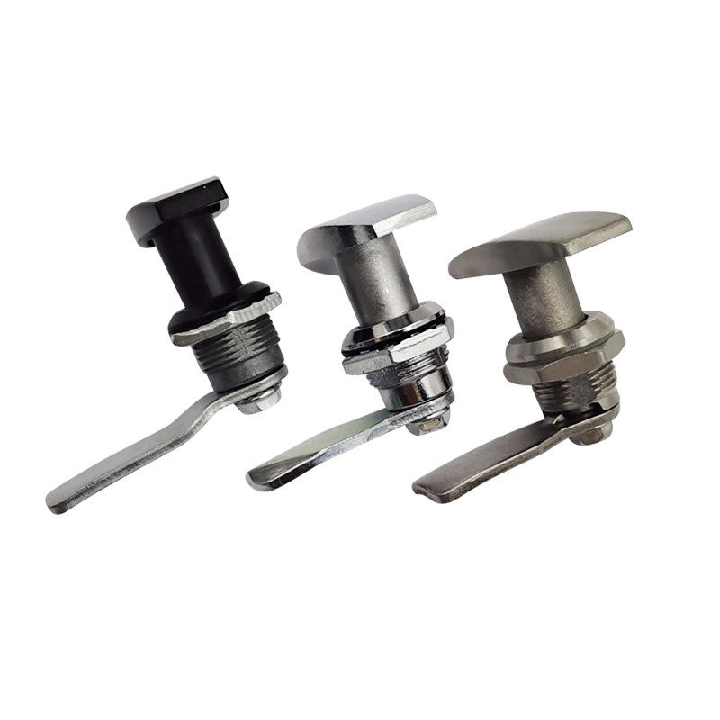 MS705-3U机柜锁T型锁旋转手柄转舌锁304不锈钢锁电箱圆柱锁