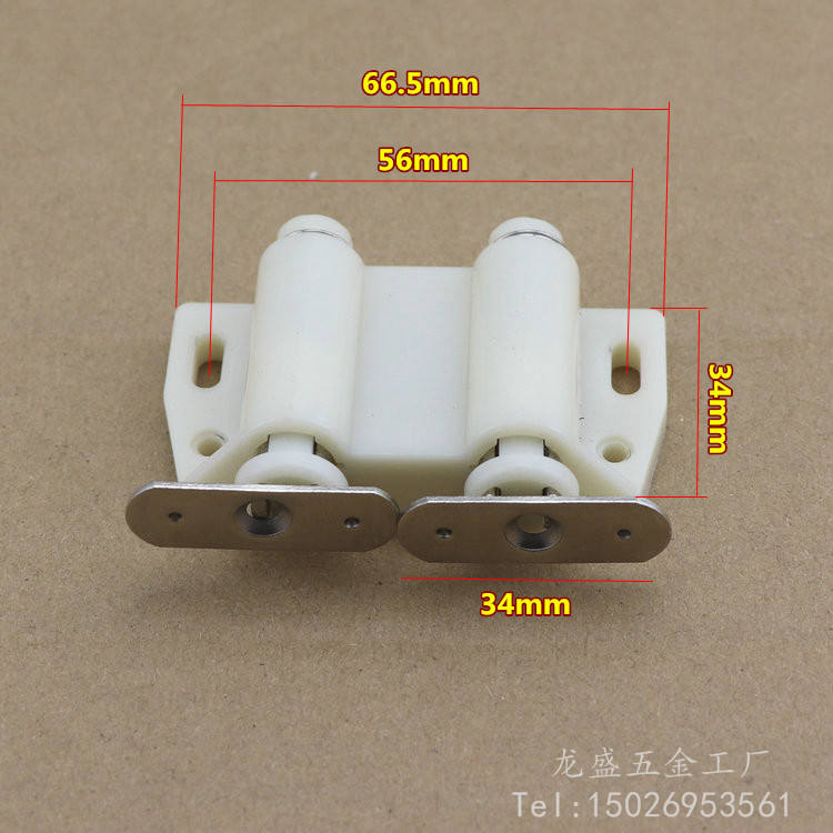 双开门反弹磁碰吸柜门磁吸衣柜橱柜隐形对开门碰珠门吸按反弹器