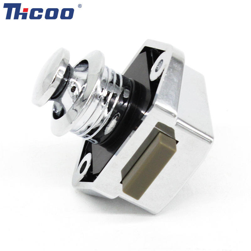 斯科 房车配件游艇船舶橱柜门抽屉锁塑料圆形按钮按压锁 A6512-61