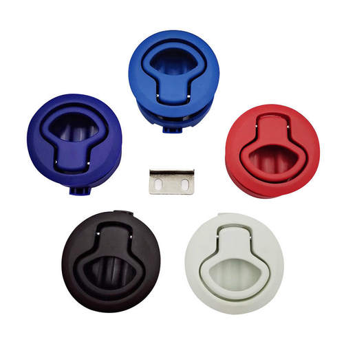 嵌入式平面锁塑料拉环锁MS739-2圆形扣锁DK619锁汽车游艇锁