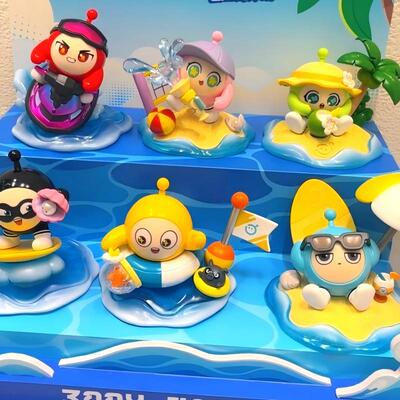 正版蛋仔派对假日海岸线系列盲盒手办公仔游戏潮玩具可爱萌趣礼物