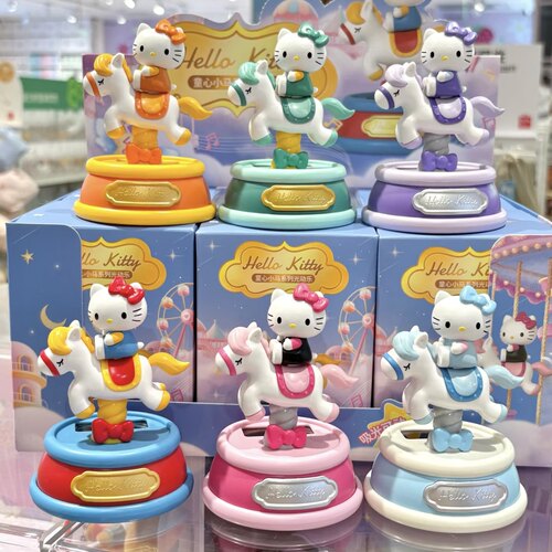 正版三丽鸥HelloKitty童心小马光动乐盲盒凯蒂猫可爱公仔摆件手办