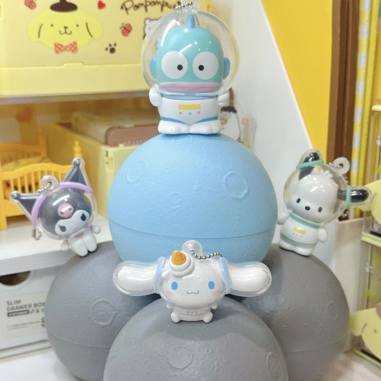 正品三丽鸥家族糖果星球系列拼装手办盲盒酷洛米摆件公仔手办礼物