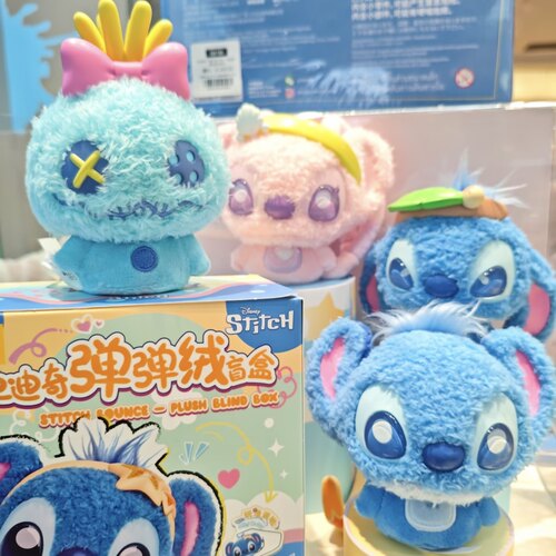 TOPTOY迪士尼史迪奇弹弹绒挂件潮玩盲盒公仔手办摆件礼物生日玩偶