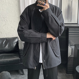 2021新款短句咖啡色男士大码春款夹克A061-XJK3018-P65AAA，男装夹克，电商A061