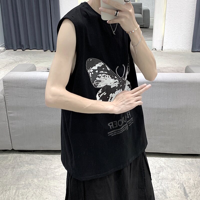 2021年夏季新款无袖背心T恤纯棉短袖T恤男A061-Ba,男装T恤,电商A061