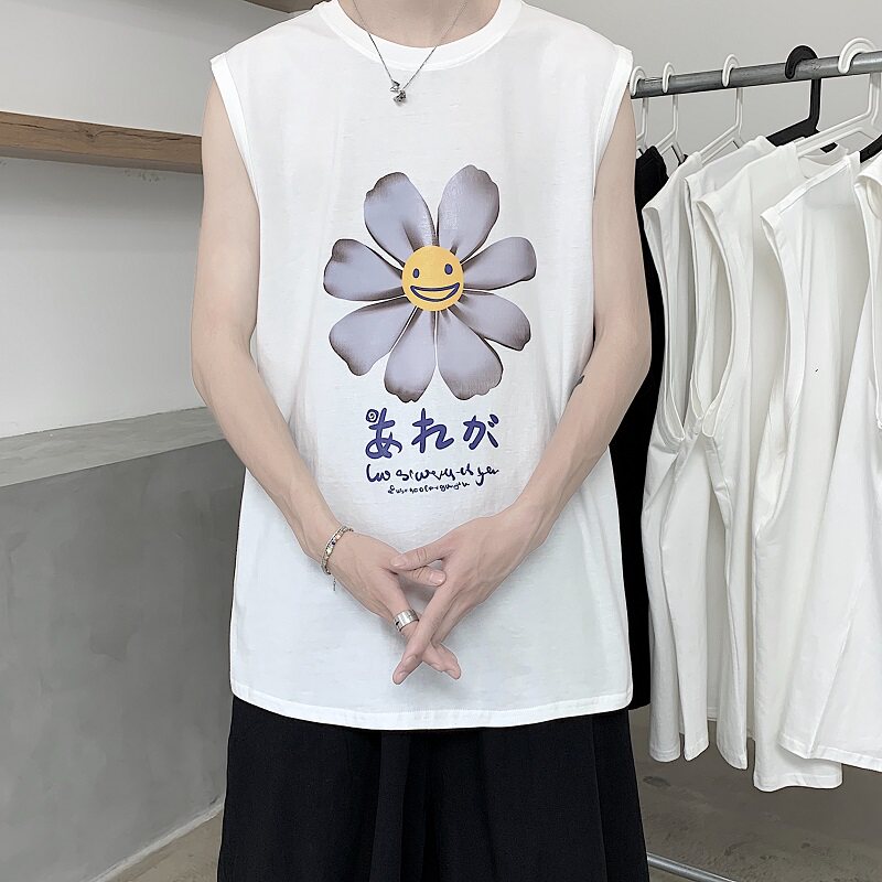 2021年夏季新款无袖背心T恤纯棉短袖T恤男A061-Bd,男装T恤,电商A061