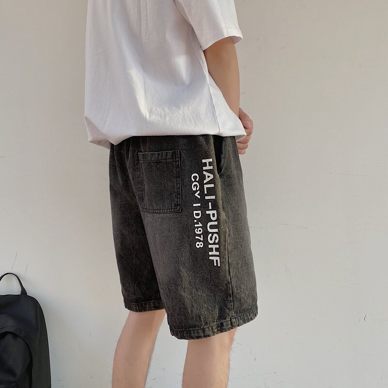 2021新款浅蓝色夏季休闲牛仔短裤A061-N325,男装牛仔裤,电商A061