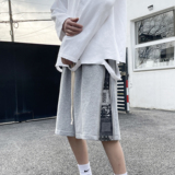 2021夏季休闲裤男宽松ins拉链腰果花五分裤A061-DD，男装休闲裤，电商A061