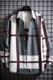 2021春秋款网格挂拍深格休闲宽松长袖衬衣B275-C9001加绒，男装衬衫，电商A061