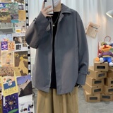 2021新款报纸灰色男士大码春款夹克A061-XJ，男装夹克，电商A061