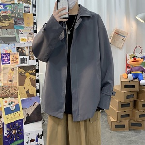 2021新款 报纸灰色男士大码春款夹克A061-XJ图片
