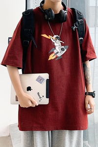 2021年夏季新款宇航员短袖男T恤男潮流短袖A061-T3031a图片