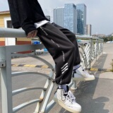 2021春款外景浅灰色3休闲宽松运动裤A061加绒55，男装休闲裤，电商A061