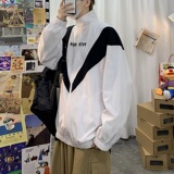 2021新款报纸白色3大码男士春款夹克A061-XJ，男装夹克，电商A061