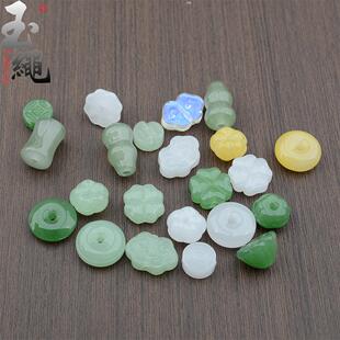 平安扣葫芦散珠手串挂绳diy手工编织仿玉石国风琉璃项链饰品配件