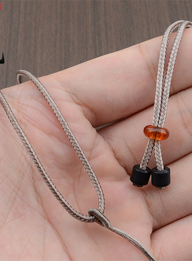 简约男女款项链绳翡翠水晶吊坠挂绳蜜蜡玛瑙编织挂脖绳子调节素绳