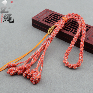 全新手工编织手把件绳子棉线四股编包挂民族风挂绳diy搭配失手绳
