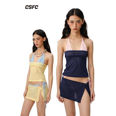 海岛辣妹 CSFC可外穿的比基尼套装设计师品牌度假风