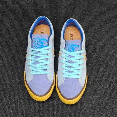 onestar蓝黄全麂皮五角星低帮板鞋Soulgoods灵魂虎联名男女休闲鞋