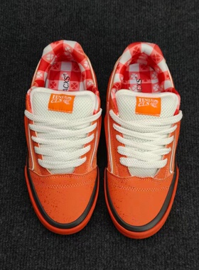 橙龙虾CONCEPTS联名knu skool低帮橙色个性拼色胖胖面包鞋闪电鞋