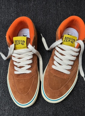 Half cab中帮职业滑板鞋FTMD小屁孩联名棕色全麂皮复古百搭休闲鞋
