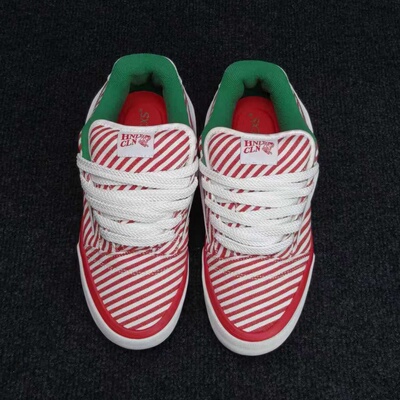 Candy Cane糖果手杖红白条纹低帮潮流板鞋男女学生胖胖面包闪电鞋