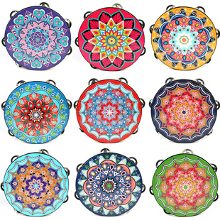 打击乐器铃鼓乐新疆维族手鼓摇铃舞蹈道具考级用敦煌飞天鼓舞蹈鼓